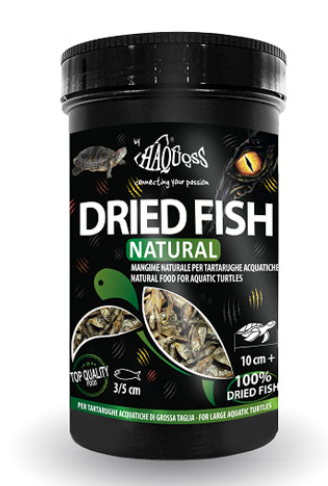 מזון דגים מיובשים (DRIED FISH) 35 גרם (250 מ"ל) לצבי מים