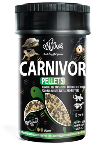 מזון גרגרים מלא (CARNIVOR PELLETS) 90 גרם (250 מ