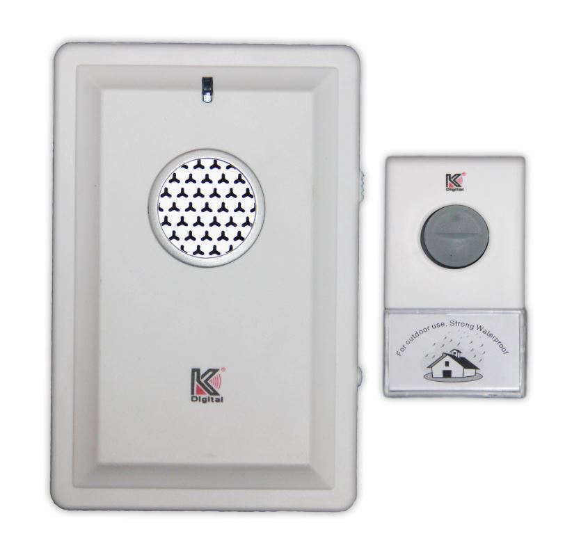 פעמון אלחוטי דיגיטלי 12 מנגינות + הבזק אור בעת צלצול