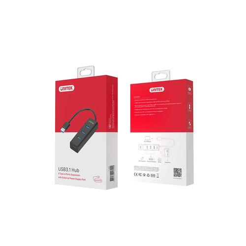  Y-3089 - מפצל 4 פורט UNITEK USB 3.0 