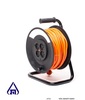 תוף כבל מאריך 50 מ’ 3X1.5mm,  עם  שקעים ומפסק הגנת התחממות 