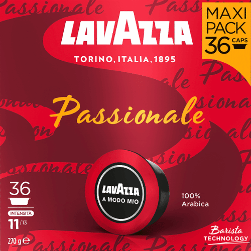 36 קפסולות לוואצה אמודו מיו Lavazza A Modo Mio Passionale