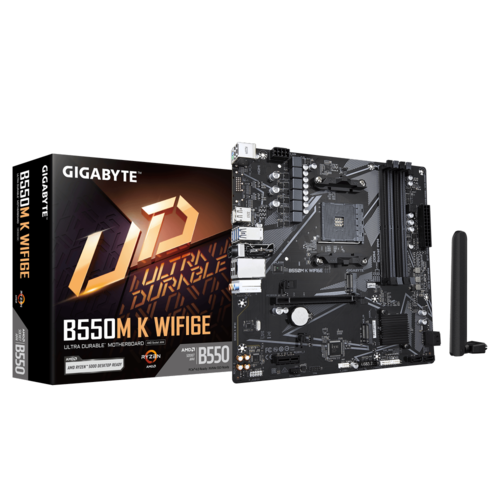 לוח אם | Gigabyte B550M K WF6E | AM4 | Micro-AtX | DDR4