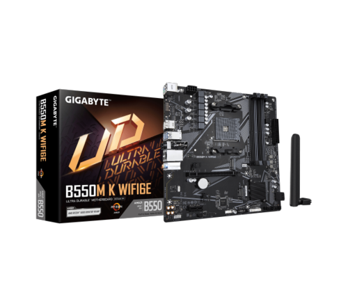 לוח אם | Gigabyte B550M K WF6E | AM4 | Micro-AtX | DDR4