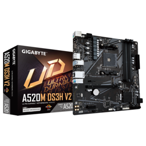 לוח אם | GIGABYTE A520M DS3H V2 1.0 | AM4 AMD | MICRO-ATX