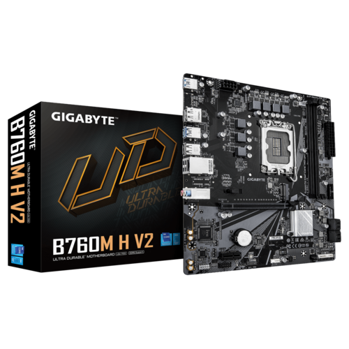 לוח למעבדי אינטל | Gigabyte B760M H V2 | DDR5 Micro | Atx | LGA1700