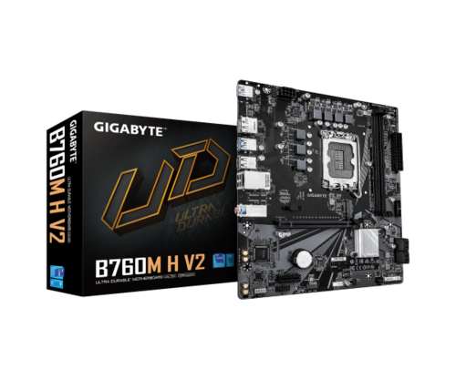 לוח למעבדי אינטל | Gigabyte B760M H V2 | DDR5 Micro | Atx | LGA1700