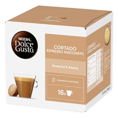 16 קפסולות נסקפה דולצ'ה גוסטו Nescafe Dolce Gusto Cortado