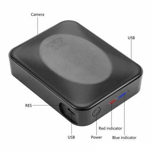 מצלמה נסתרת מוסלקת בתוך סוללת חרום לטלפון | 10000MAH