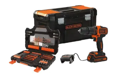 סט מקדחה דופקת / מברגה 18V דגם BDCHD18S1KA-QW מבית BLACK+DECKER 