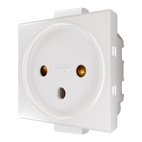 שקע כח ישראלי 2 מודול לבן LIPER SWITCH