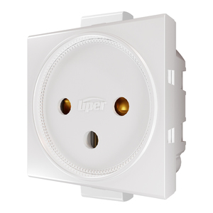שקע כח ישראלי 2 מודול לבן LIPER SWITCH