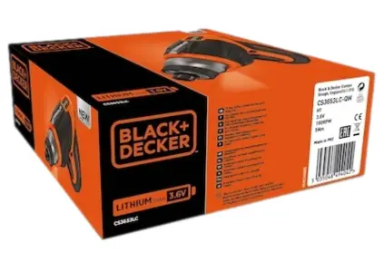 מברג עם סוללת ליתיום-יון 3.6V דגם CS3653LC-GB מבית BLACK+DECKER