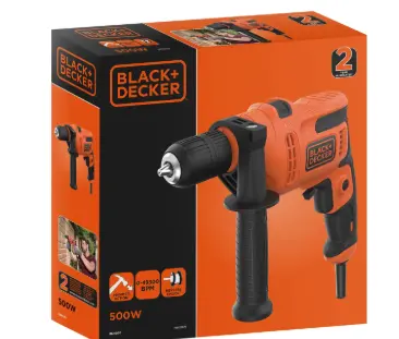 מקדחה 500W עם פטישון חוט דגם BEH200-QS מבית BLACK&DECKER 