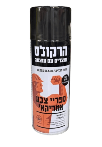 ספריי צבע שחור מבריק RAL9005