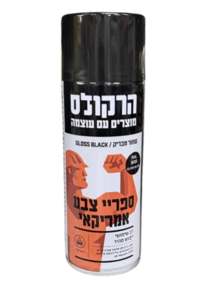 ספריי צבע שחור מבריק RAL9005