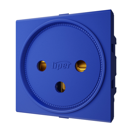 שקע כח ישראלי 2 מודול כחול LIPER SWITCH