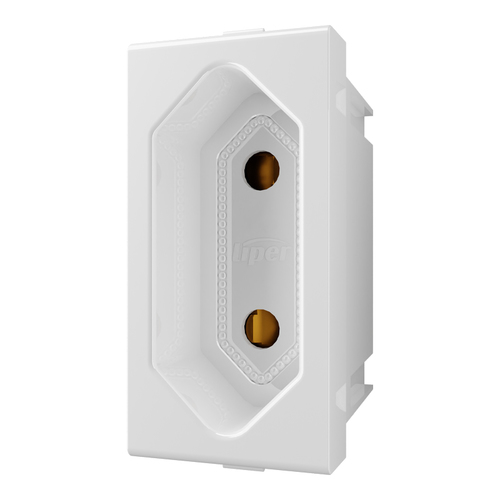 שקע דו פיני 1 מודול לבן LIPER SWITCH