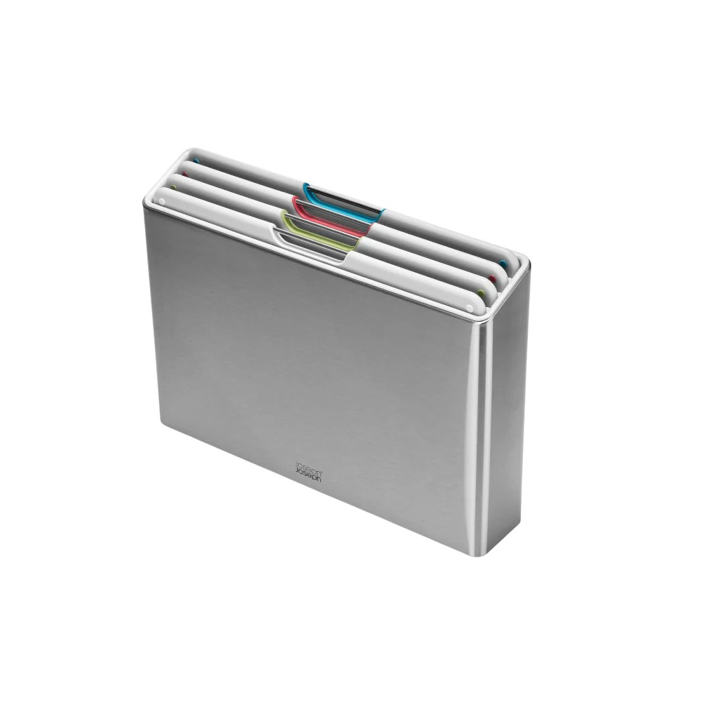 סט 4 קרשי חיתוך Folio Steel כסוף אבן ג