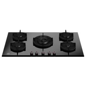 כיריים גז 5 להבות 90 ס"מ Bertazzoni P905CPROGNE 70780 טורבו במרכז זכוכית שחורה