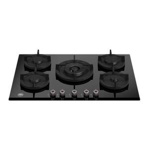 כיריים גז 5 להבות 75 ס"מ Bertazzoni P755CPROGNE 70771 טורבו מרכז זכוכית שחורה