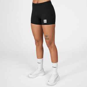 טייץ נשים Flow+ Race Short Tights 4" BLACK
