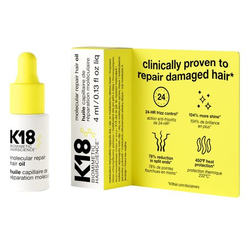 ערכת Repair&Protect בתיק קוסמטי יוקרתי  לתיקון והגנה מולקולרית מסכה+ ספריי לריכוך+ שמן+ מסכה ללא שטיפה K18 קיי 18