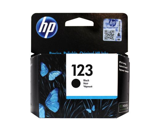 ראש דיו שחור מקורי HP 123 F6V17AE