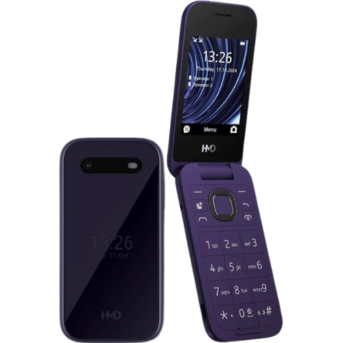 טלפון סלולרי מתקפל תומך כשר נוקיה צבע סגול Nokia 2660 Flip 4G