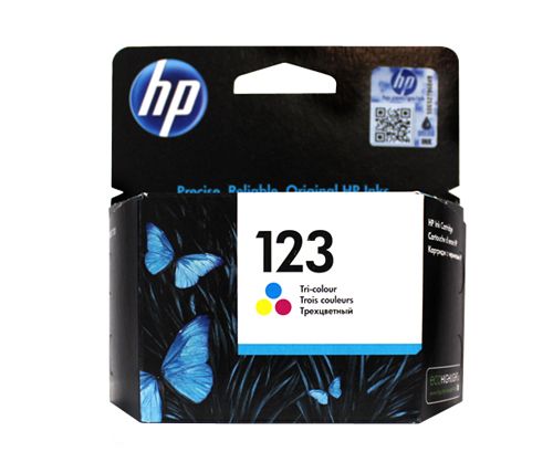 ראש דיו צבעוני מקורי HP 123 F6V16AE