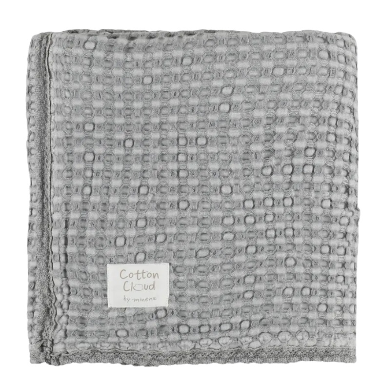 שמיכת פיקה גדולה 150/100 קולקציית Cotton Cloud בצבע כחול מיננה