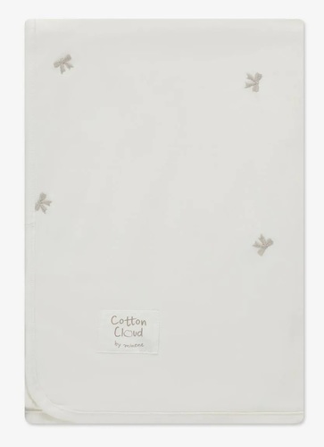 שמיכת ג'רסי גדולה 115/85 Cotton Cloud מיננה צבע שמנת