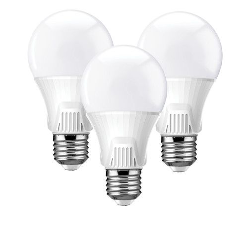 שלישיית נורות לד A60 ליבון 10W הברגה E27 אור חם