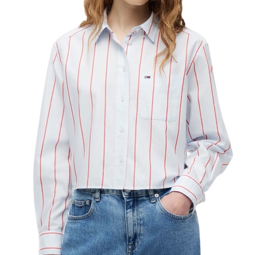 חולצה TOMMY JEANS מידות XS-XL לנשים בדוגמת פסים אנכיים