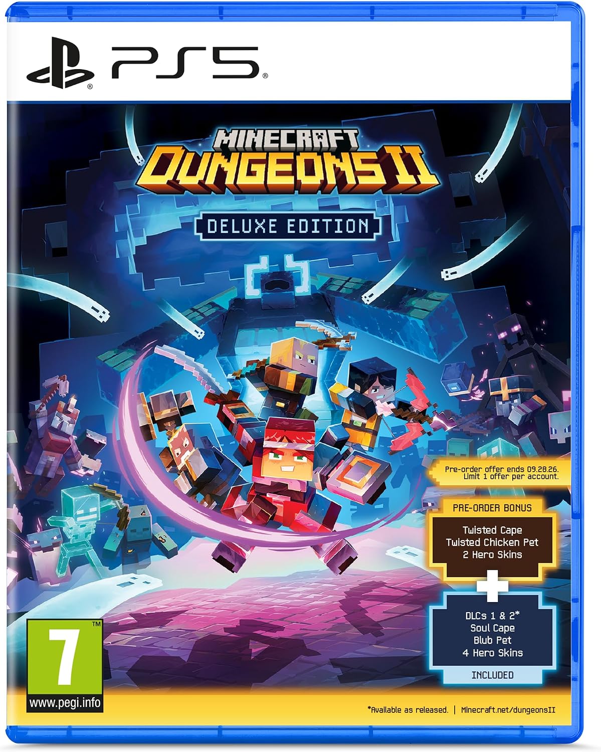 Minecraft Dungeons 2 - Deluxe Edition - PS5  הזמנה מוקדמת 