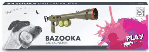 משחק לכלבים אמפט רובה בזוקה יורה כדורים - M-Pets Bazooka Ball Launcher
