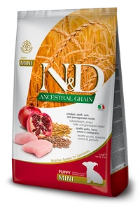 N&D עוף ורימון מיני גורים (מופחת דגנים) 2.5 ק"ג
