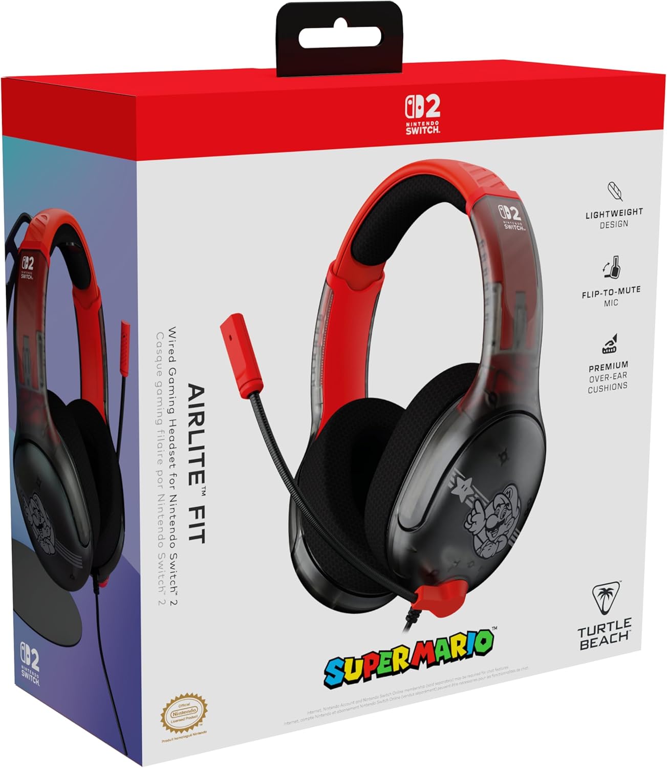 Turtle Beach Airlite Fit Wired Gaming Headset  Mario Star אוזניות גיימינג