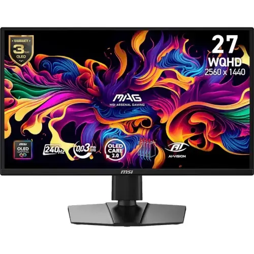 מסך גיימינג MSI MAG 272QP QD-OLED X24 26.5