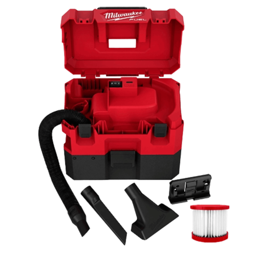 שואב אבק רטוב יבש נטען Milwaukee M12 FUEL 0960-20 בנפח 1.6 גלון עם פילטר HEPA גוף בלבד