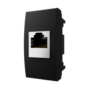 שקע מחשב RJ45 CAT6A שחור 1 מודול LIPER SWITCH