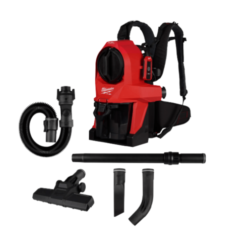 שואב גב נטען Milwaukee M18 FUEL 0895-20 יבש בלבד 3 ב 1 עם פילטר HEPA גוף בלבד