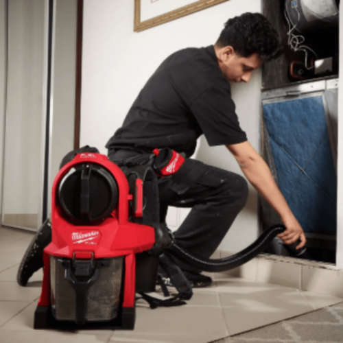 שואב גב נטען Milwaukee M18 FUEL 0895-20 יבש בלבד 3 ב 1 עם פילטר HEPA גוף בלבד