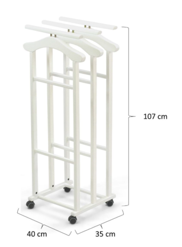 מתלה בגדים עומד לבן Triello Clothes Valet