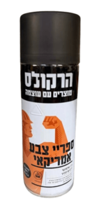 ספריי צבע שחור מט RAL9005