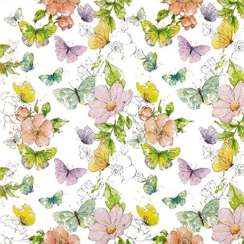 מפיות נייר 20 יח' Colourful Butterflies pure