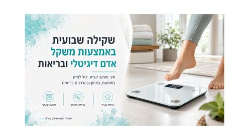 שקילה שבועית באמצעות משקל אדם דיגיטלי ובריאות