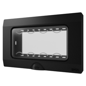 מסגרת מוגנת מים שחורה 4 מודול LIPER SWITCH