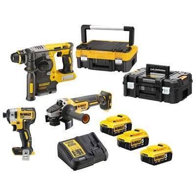 סט 3 כלים 18V XR | פטישון, אימפקט ומשחזת – DCK305P3T – DeWALT