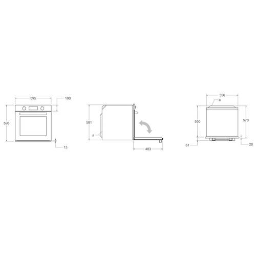 תנור בנוי מפואר 76 ליטר Bertazzoni F609PROESX 69125 נירוסטה